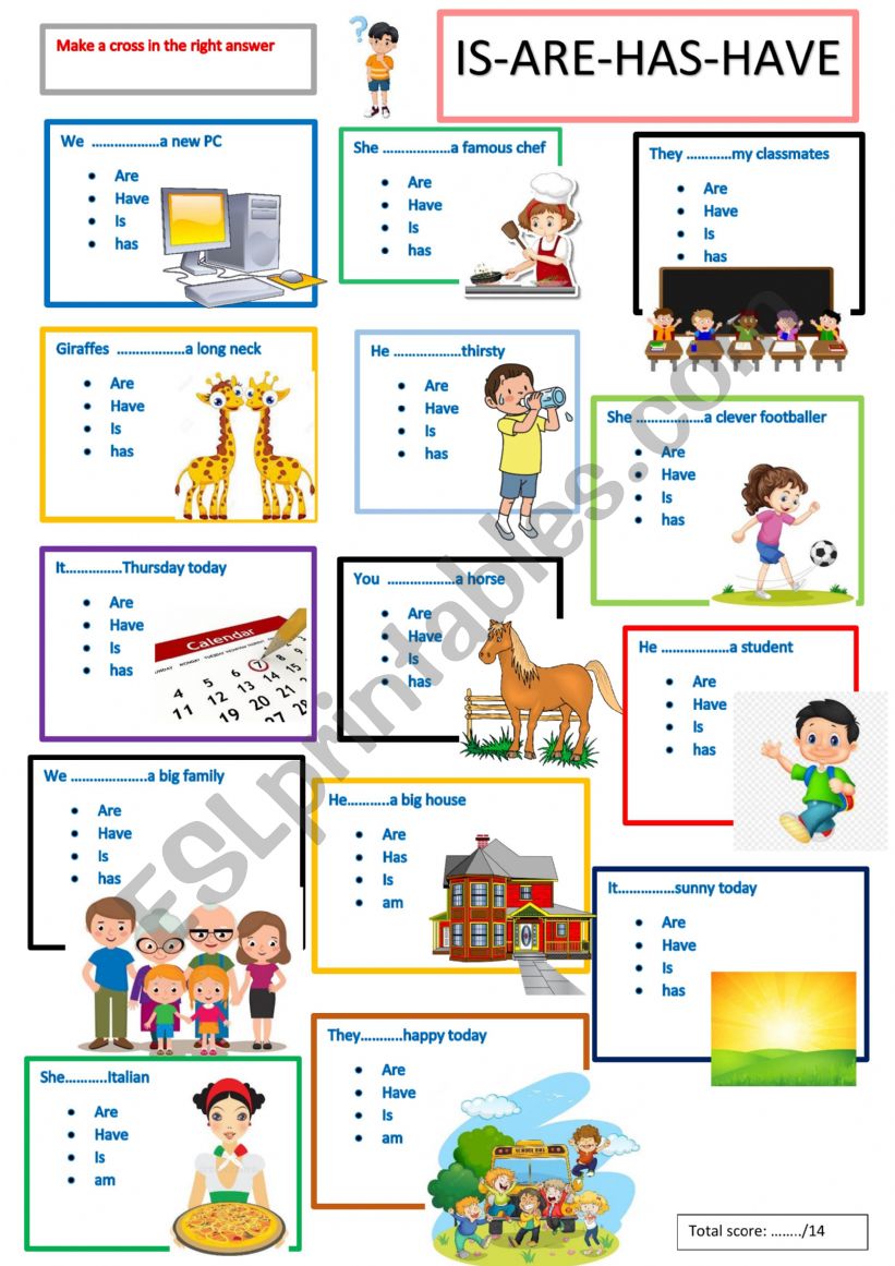 Revision: to be or to have? worksheet