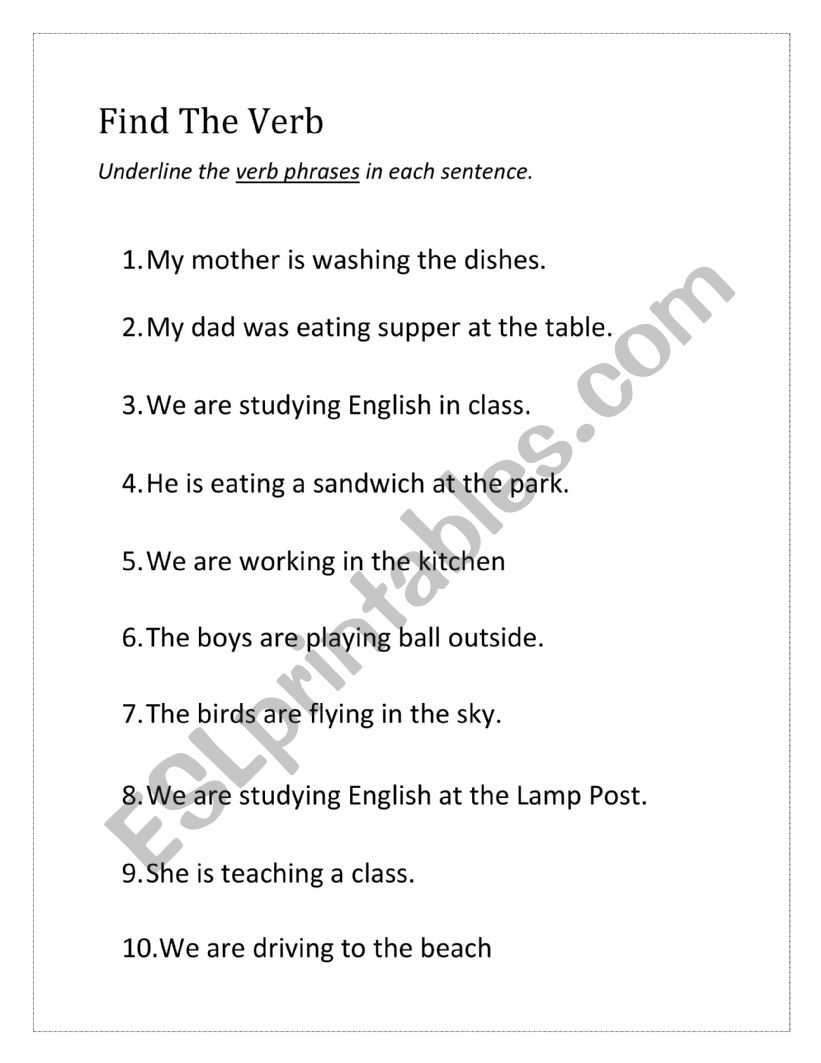 Underline The Propositional Phrase Worksheet