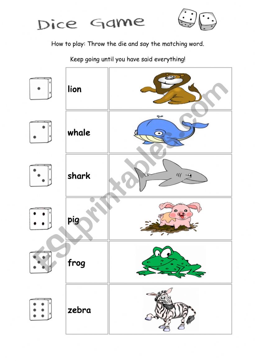 animal practice worksheet