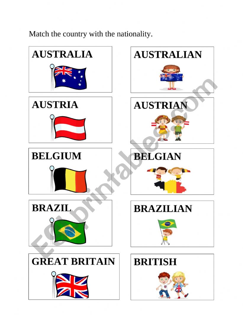 Countries & Nationalities icebreaker game 1