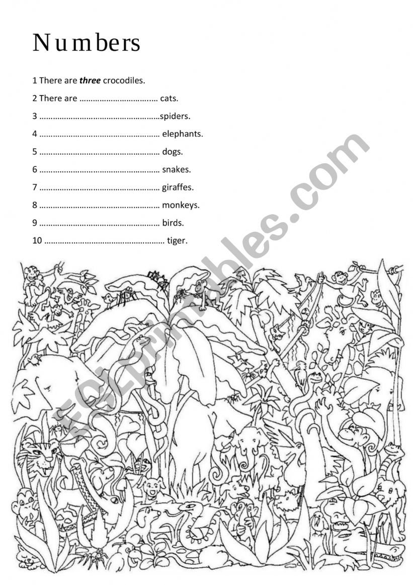 Numbers worksheet
