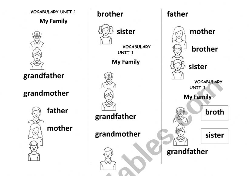 VOCABULARY PRINTABLE  worksheet