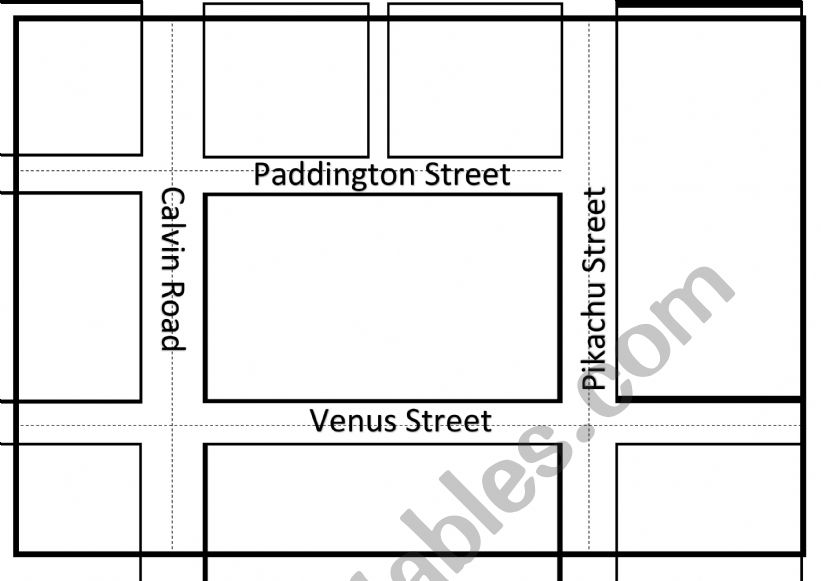 Neighborhood map 1 worksheet