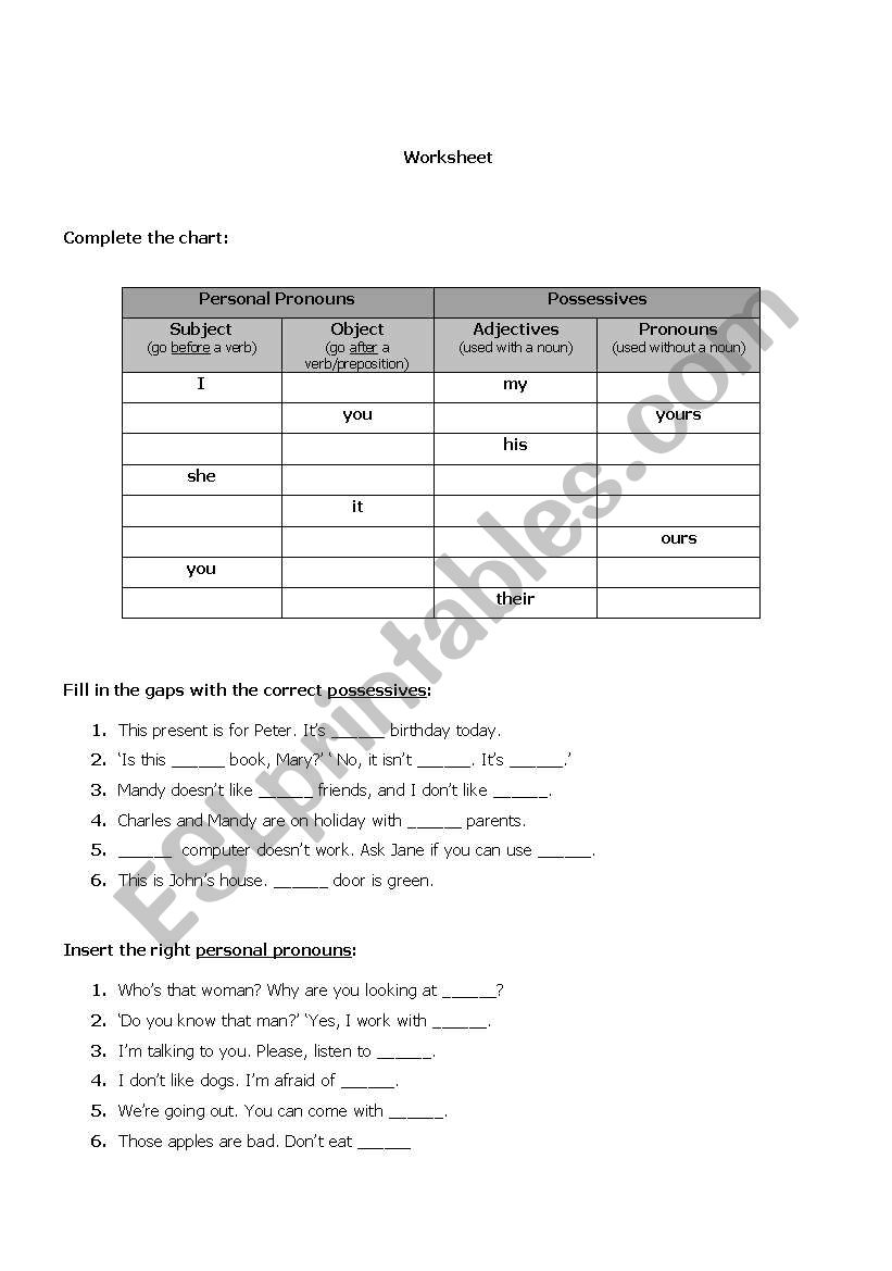 grammar exercises worksheet