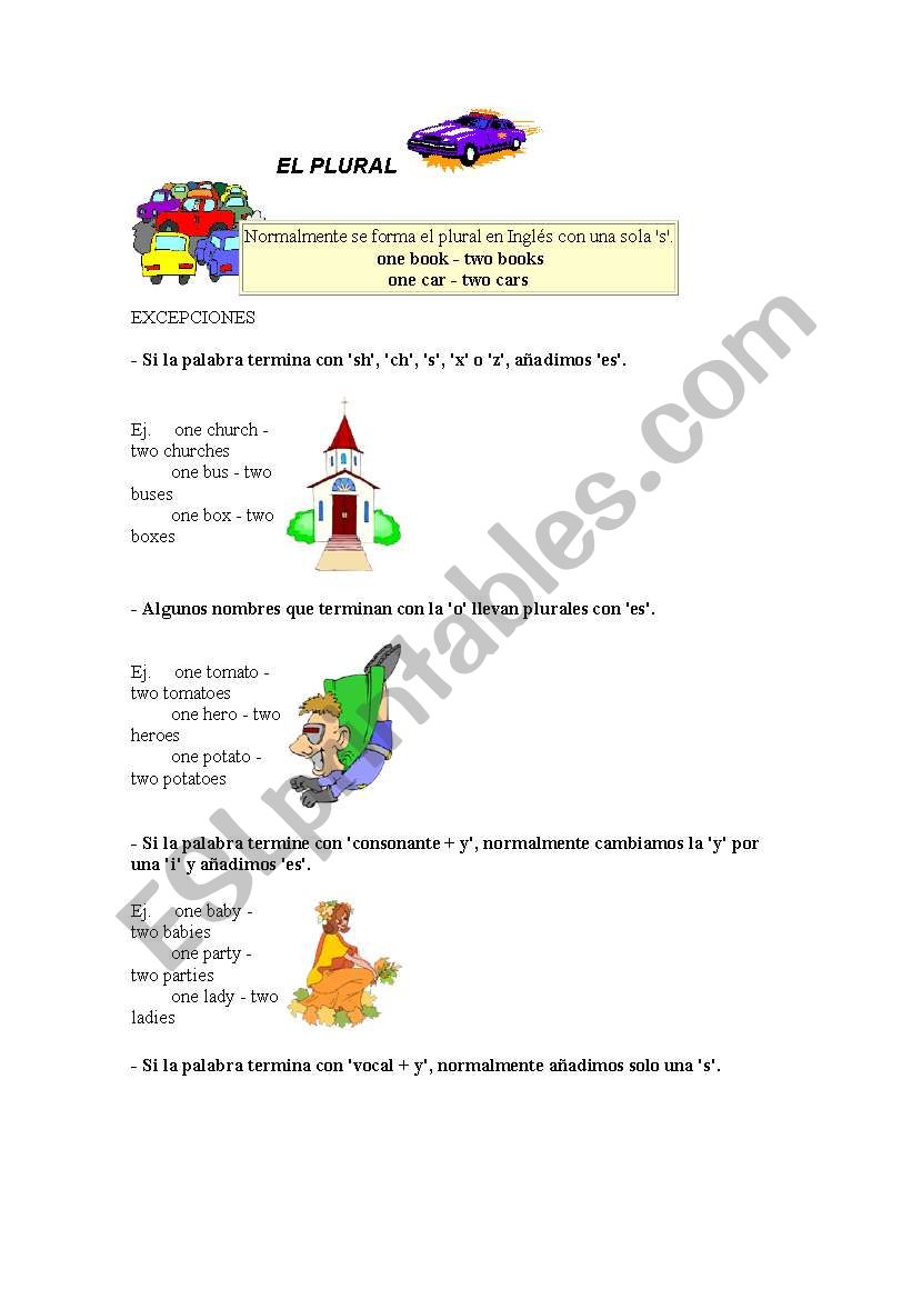 plural worksheet
