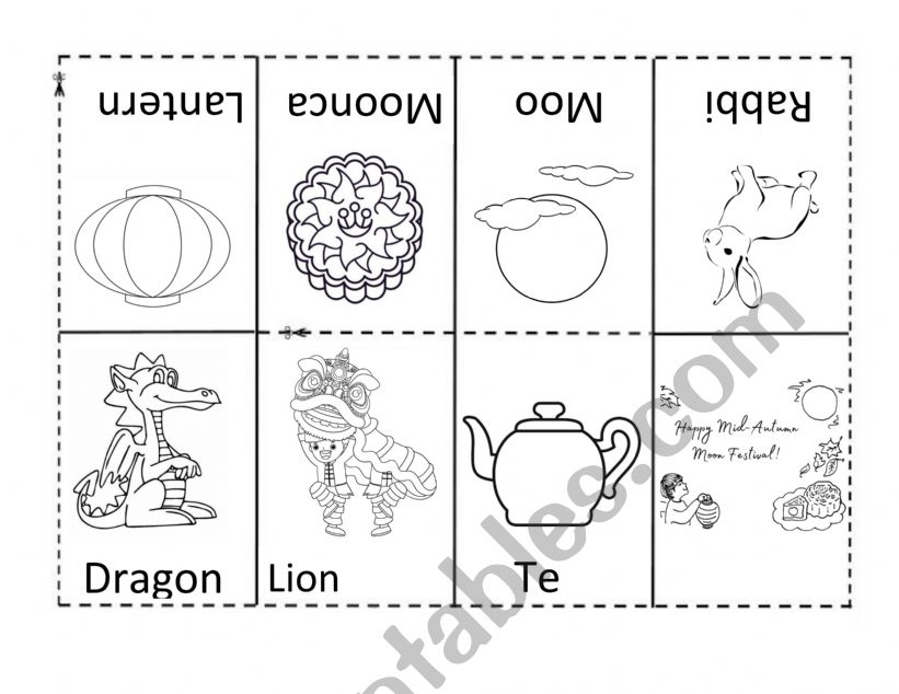 Moon Festival Mini Book worksheet