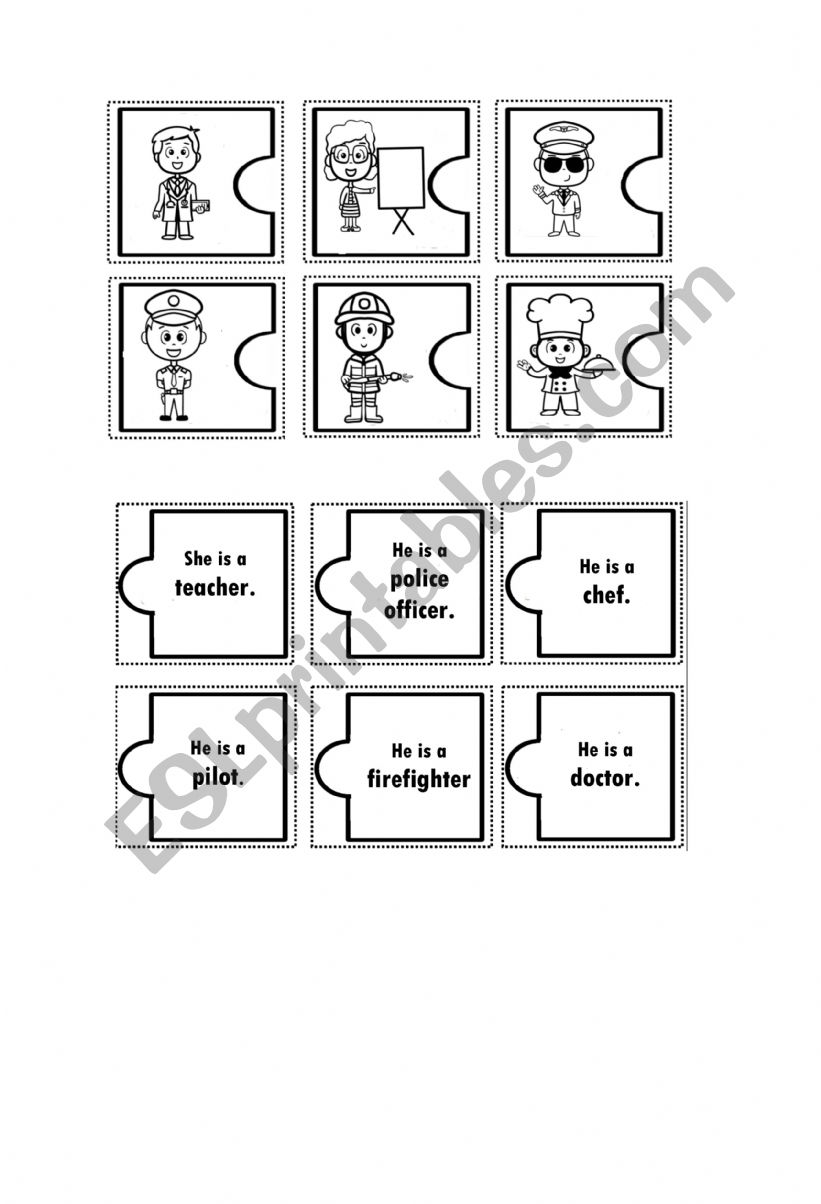 jobs puzzle worksheet