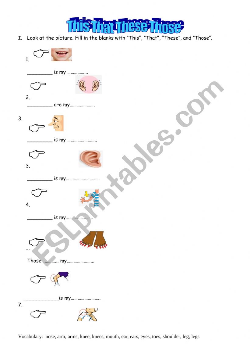 this-that-these-those worksheet