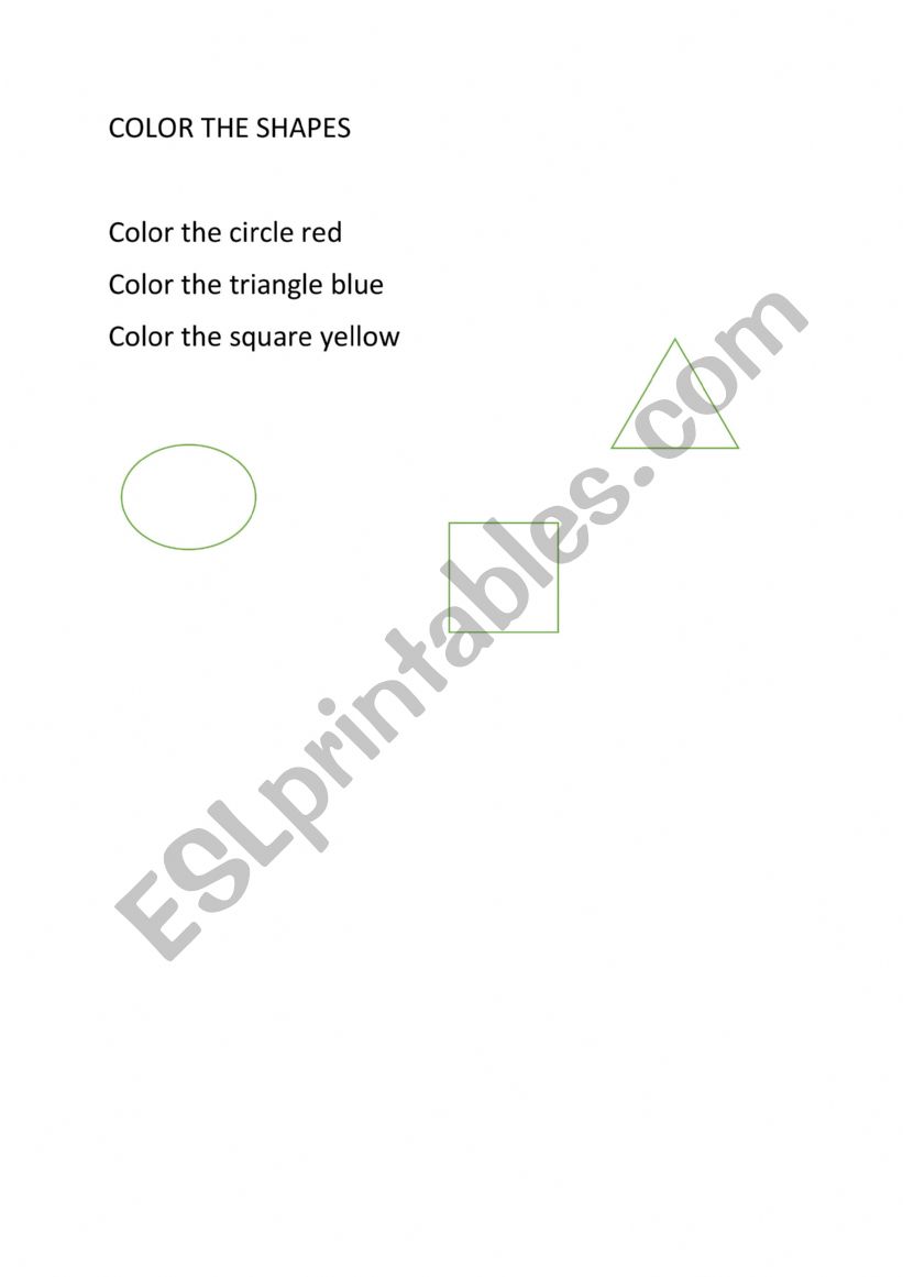 colors worksheet