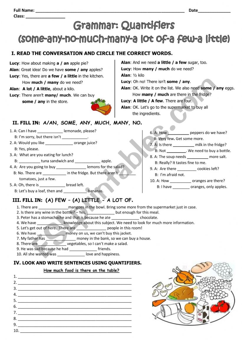 quantifiers worksheet