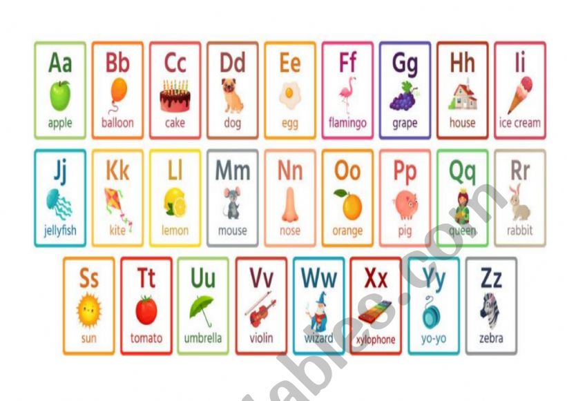 ABC in English worksheet