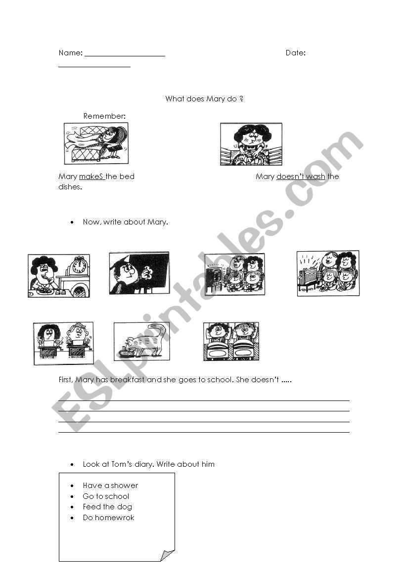 simple present worksheet