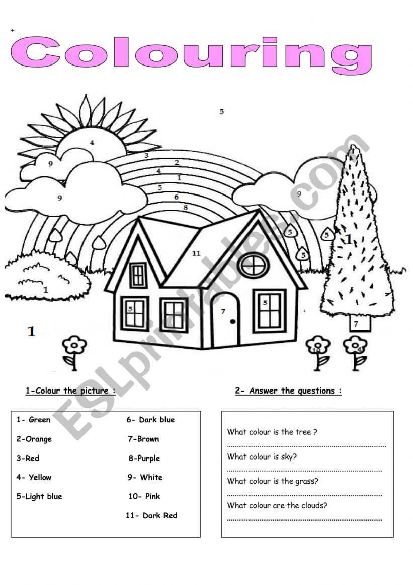 colour the picture worksheet