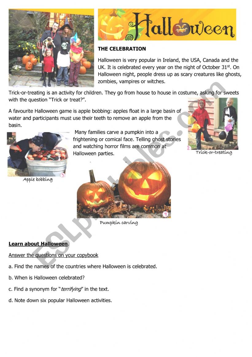 Halloween (traditions and activities)