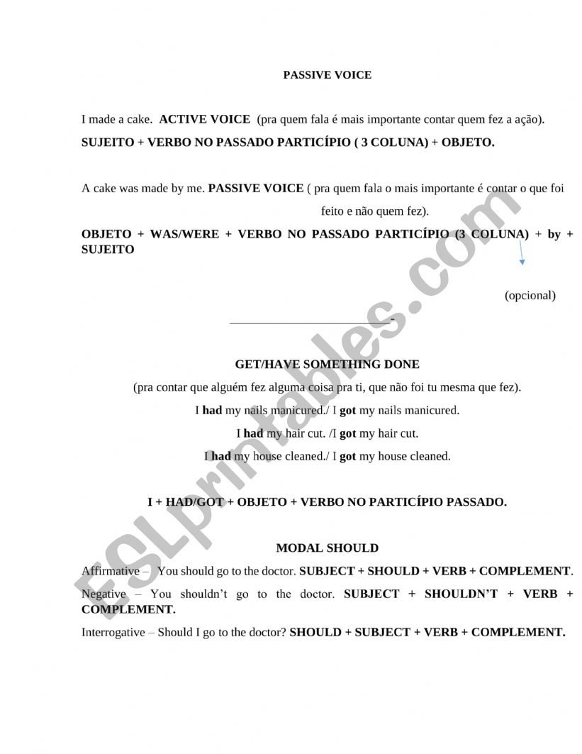 PASSIVE VOICE REVIEW worksheet