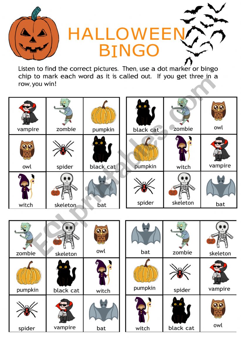 Halloween worksheet