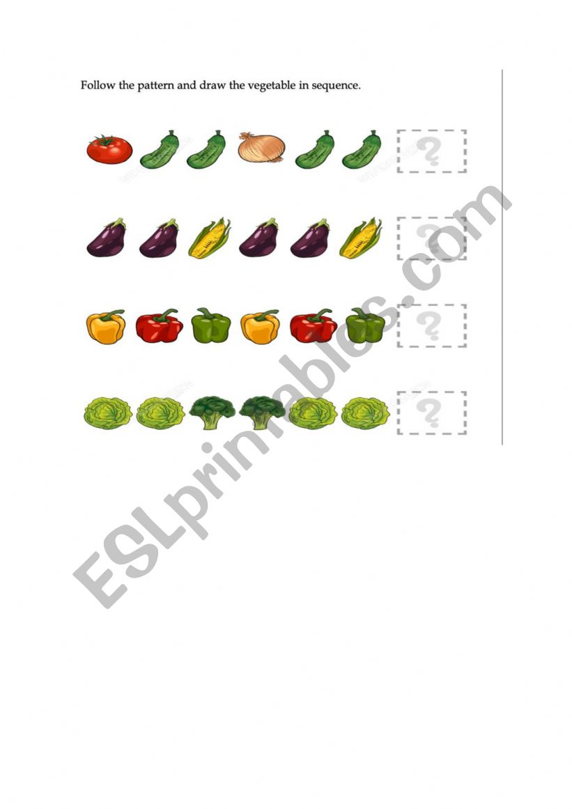 Pattern Matching worksheet