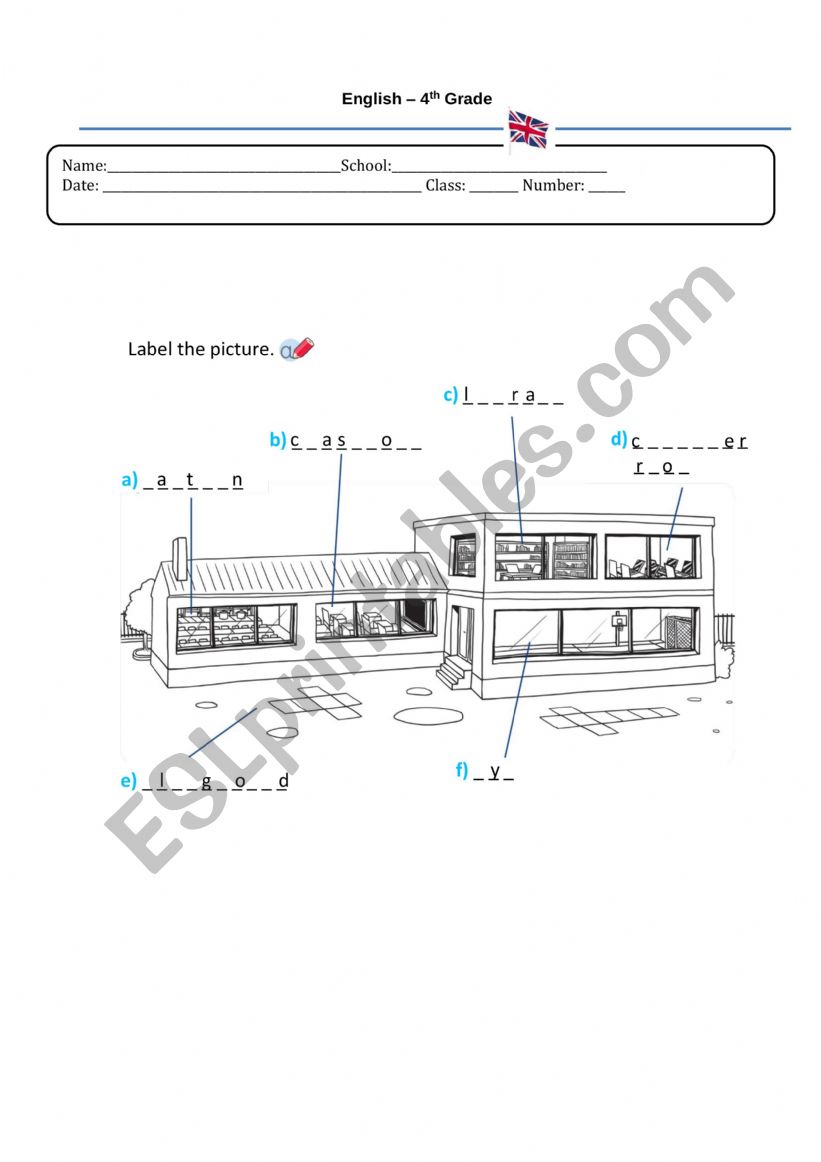 Sshool Rooms worksheet