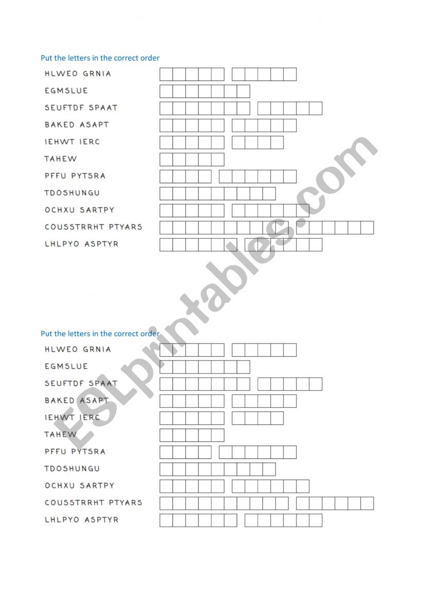 PASTA LEGUMES VOCABULARY REVIEW