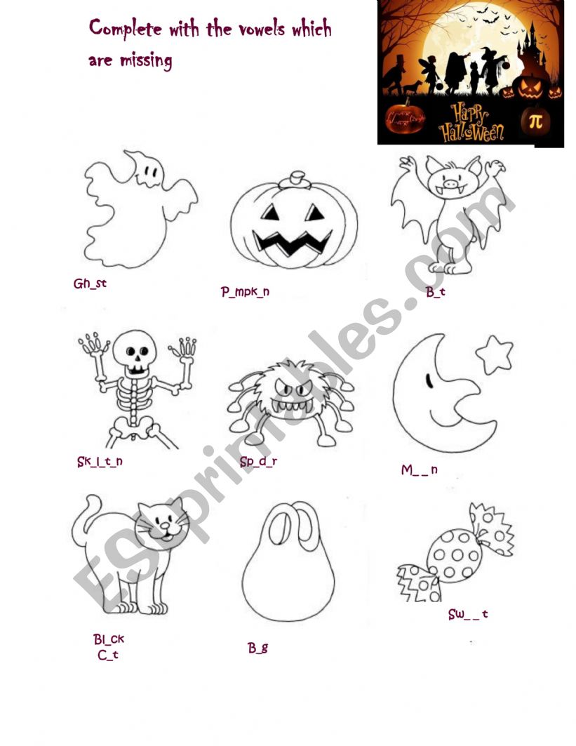 Happy Halloween Vocabulary worksheet