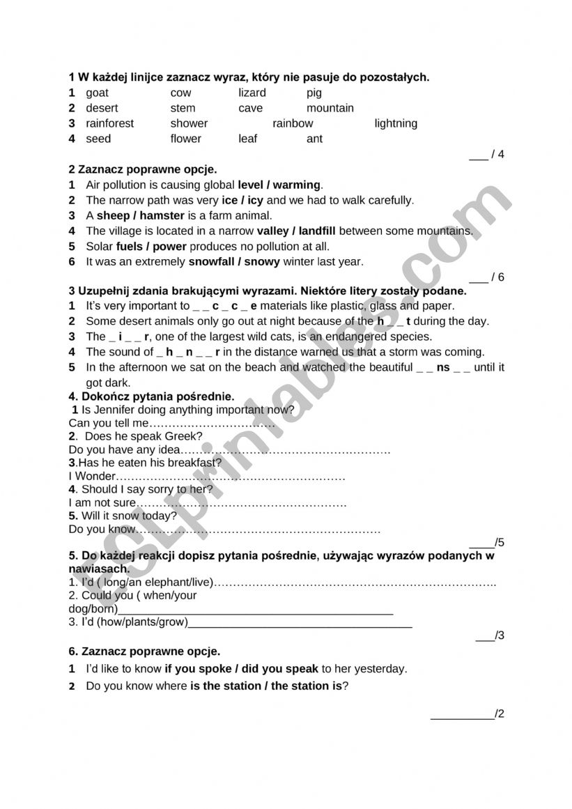 choose worksheet