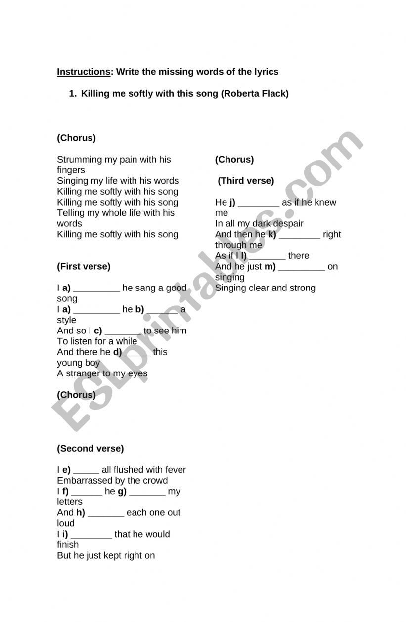 Simple past complete the verbs in simple past