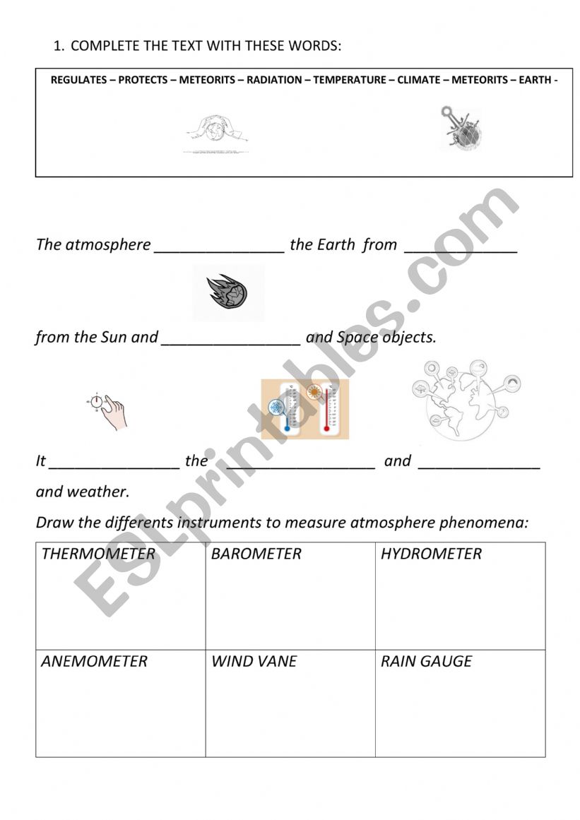 THE ATMOSPHERE AND WEATHER MEASUREMENT