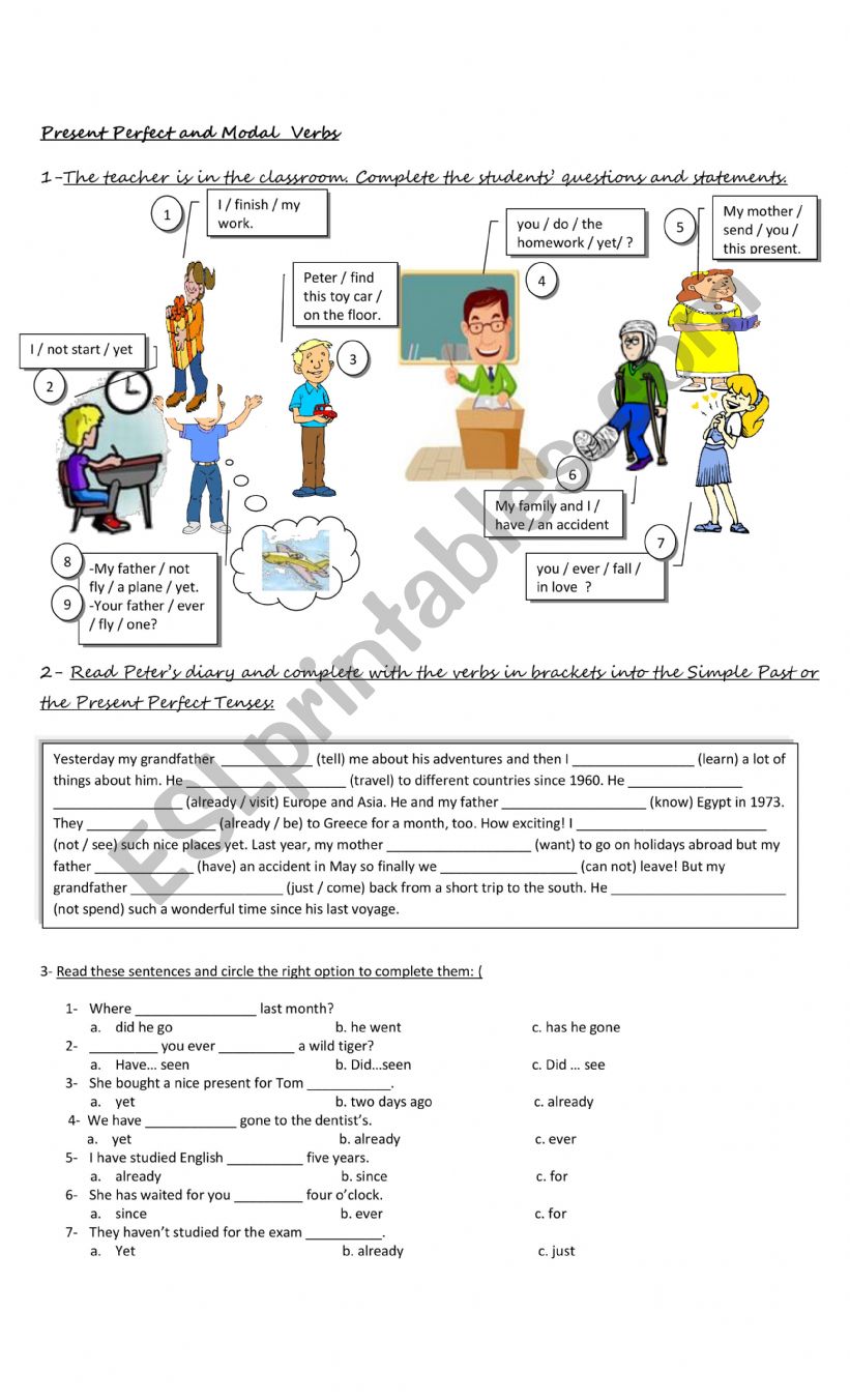 Present Perfect and Simple Past + Modals