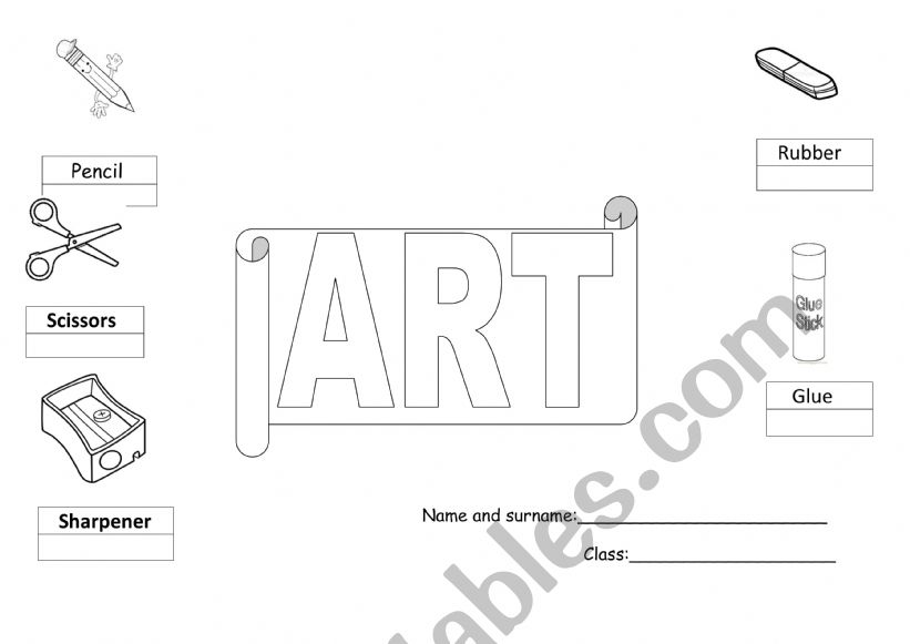 ART COVER worksheet