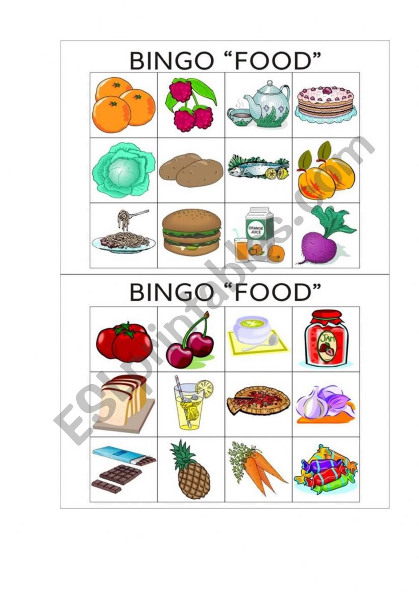 bingo animals worksheet