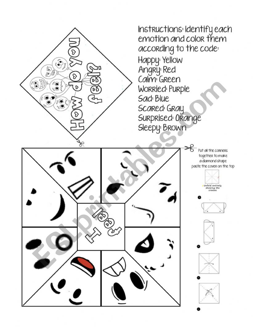 Identify Emotions worksheet