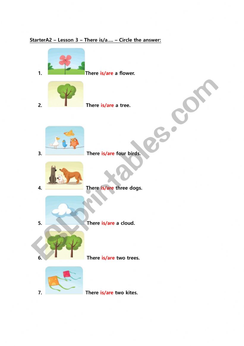 There is/are Worksheet  worksheet