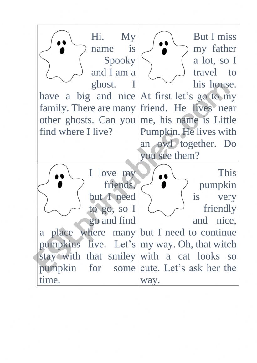 Halloween quest worksheet