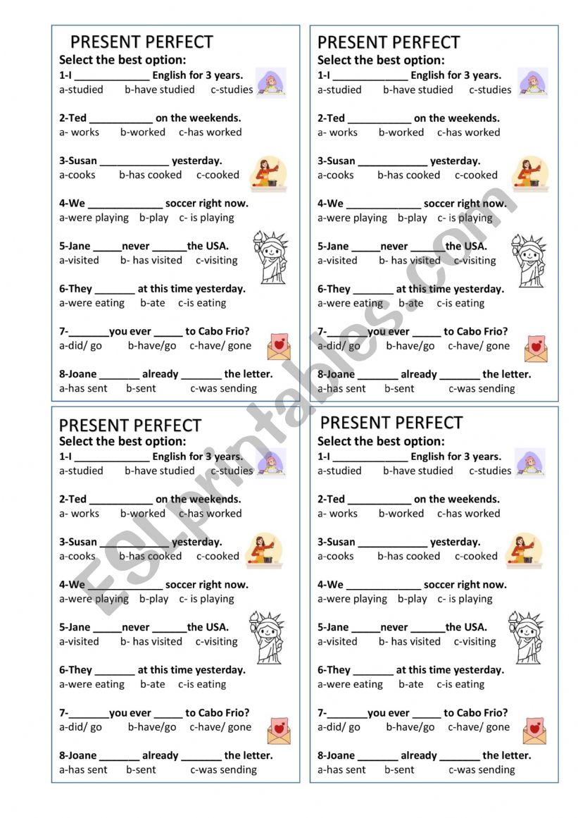 PRESENT PERFCT worksheet