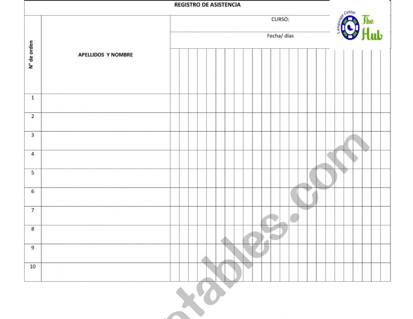 regustration form worksheet