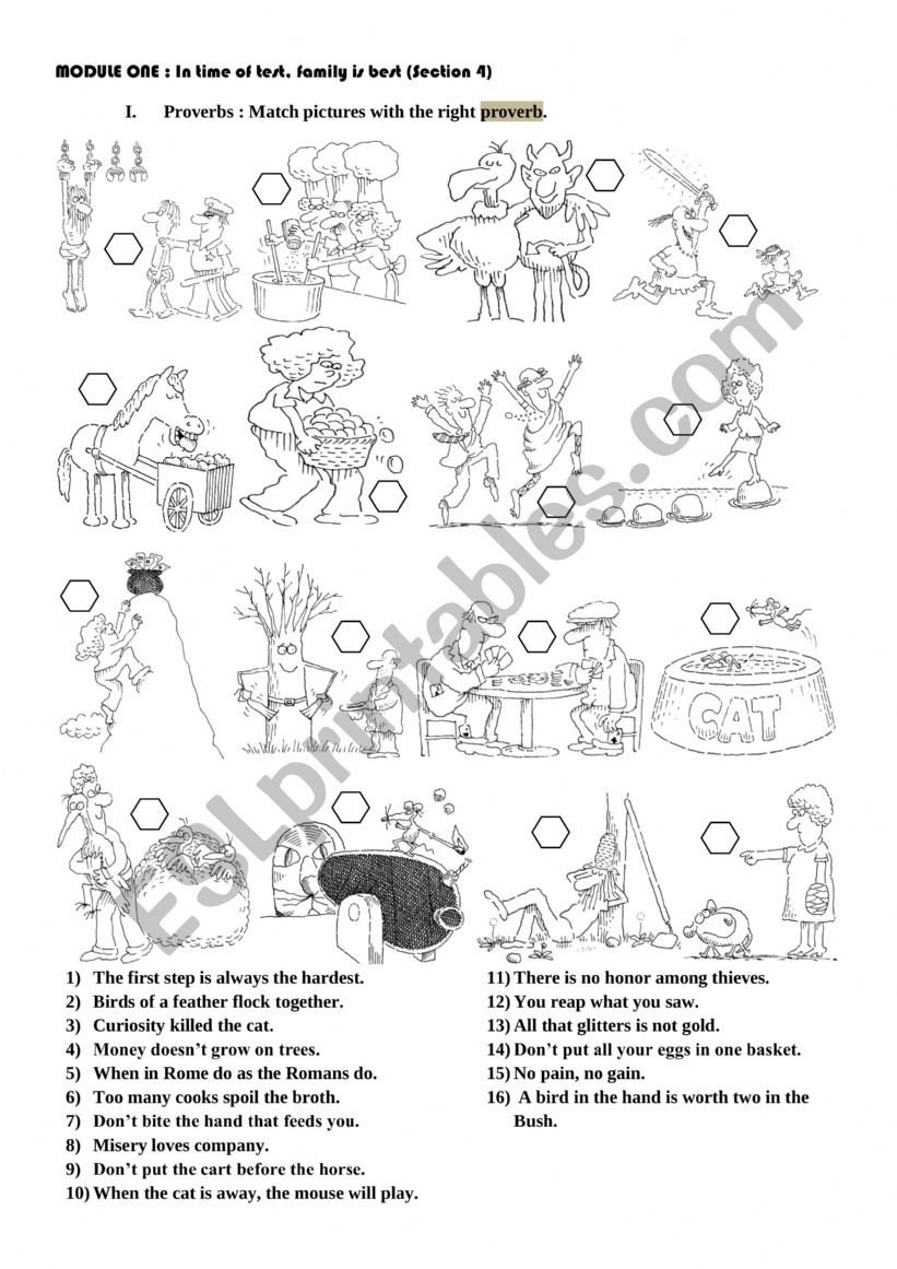 proverbs worksheet