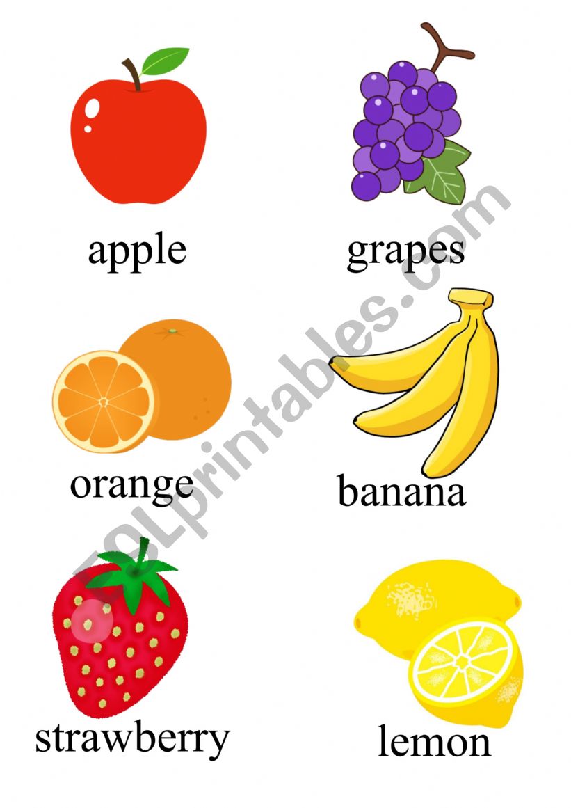 fruits worksheet