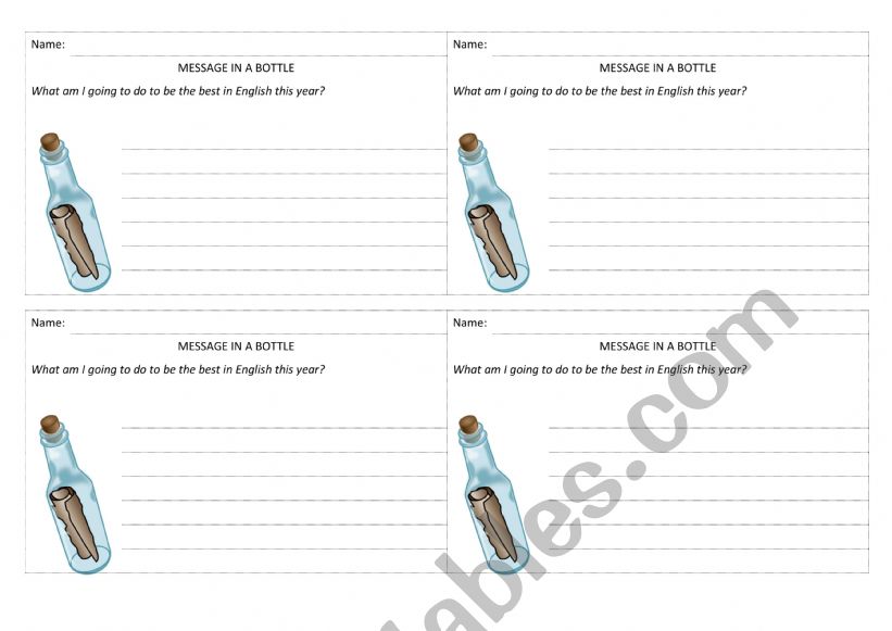 Exit slip: a message in a bottle 