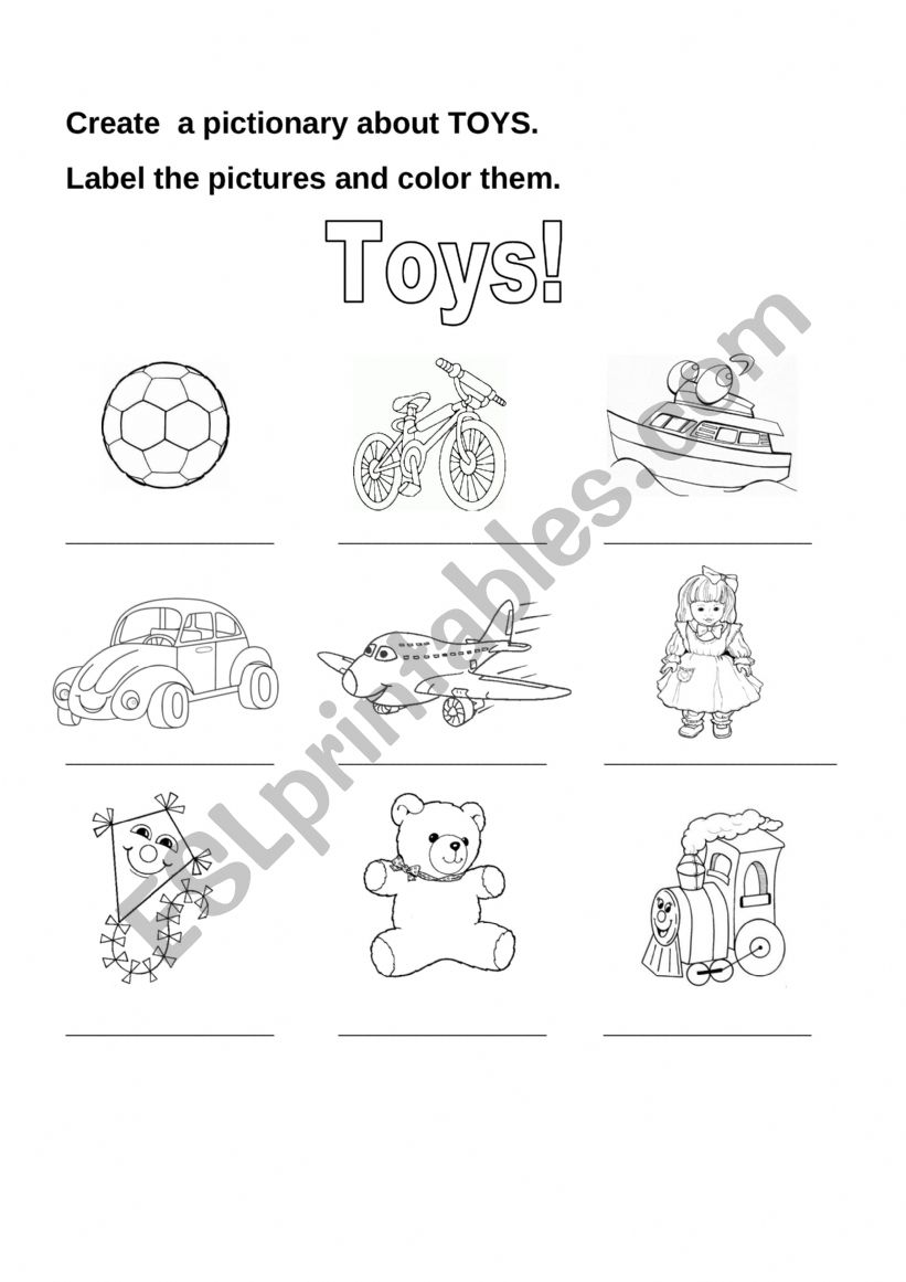Toys ESL worksheet by elodierocca