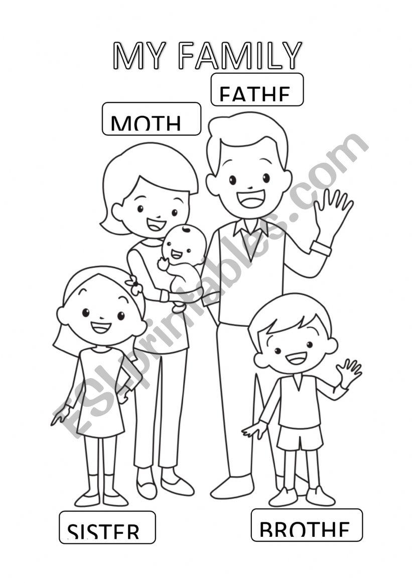 My Family worksheet