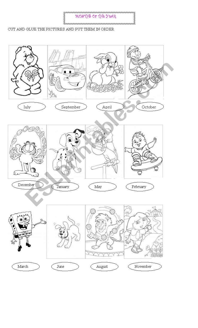 cut and glue the pictures worksheet
