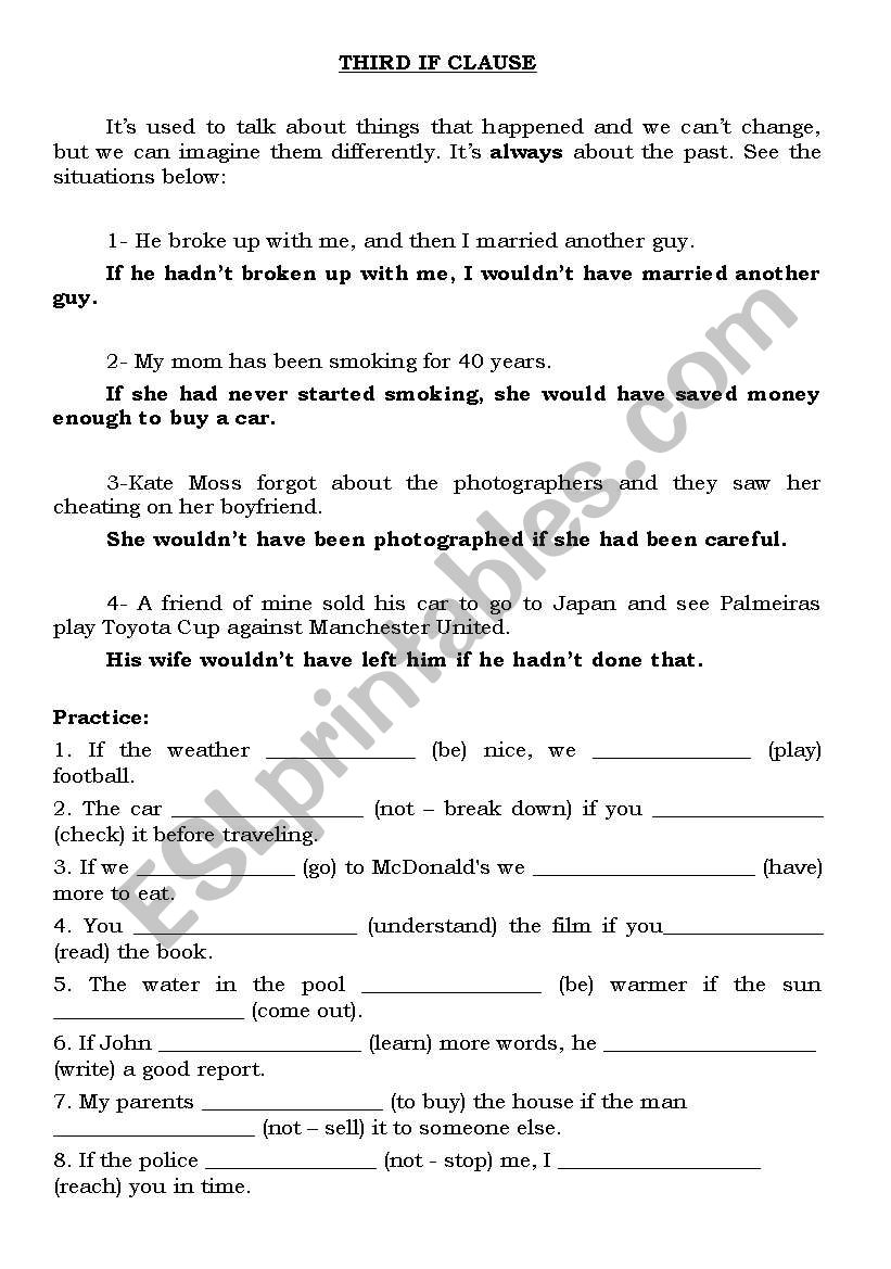 third conditional grammar explanation