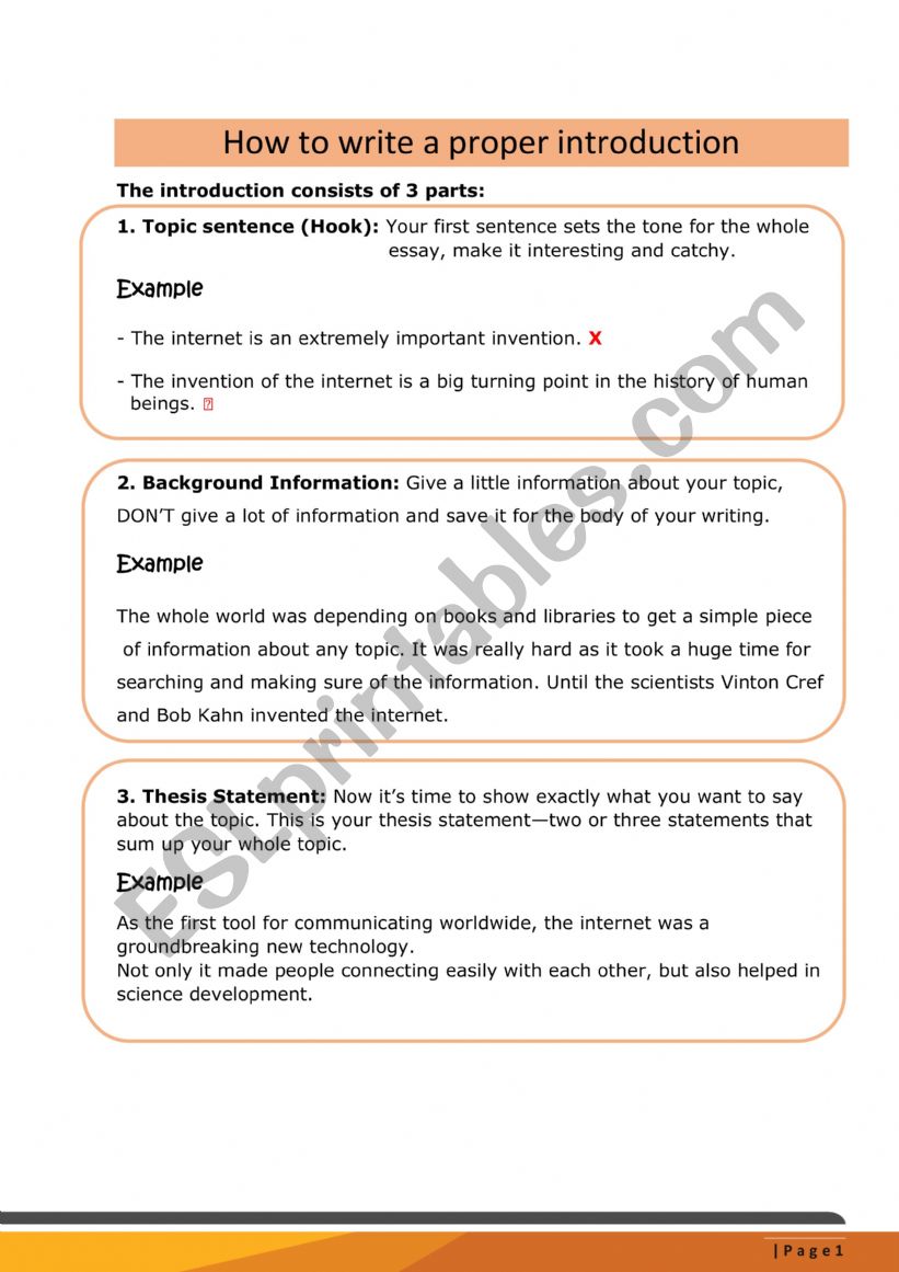 How to write a good introduction in an essay