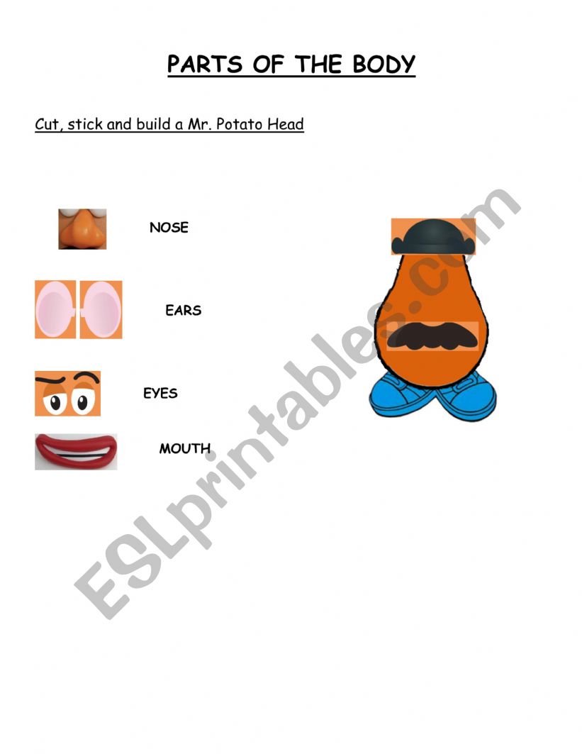 PARTS OF THE FACE - MR POTATO HEAD