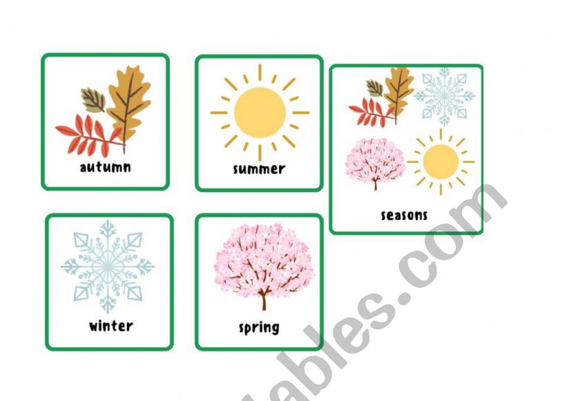 Autumn and Halloween words worksheet