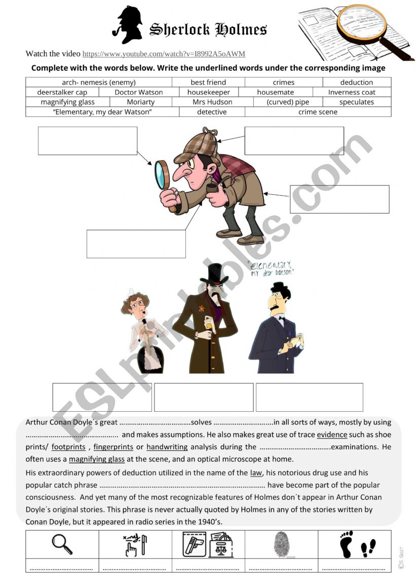 Who is Sherlock Holmes worksheet