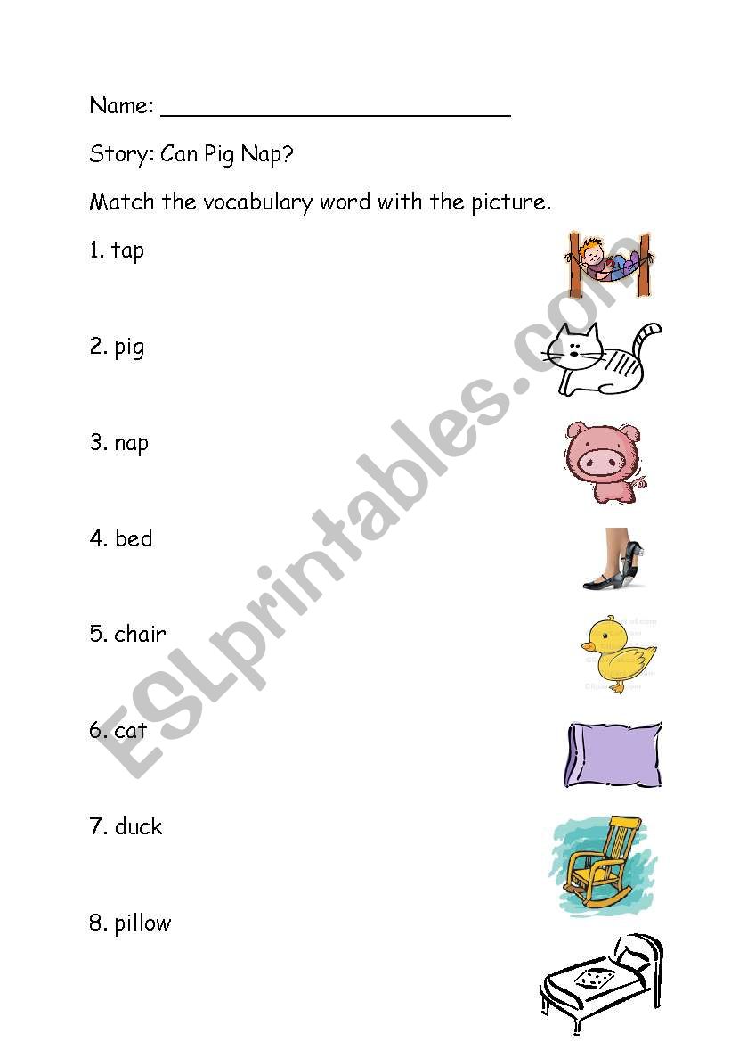 Can Pig Nap? worksheet
