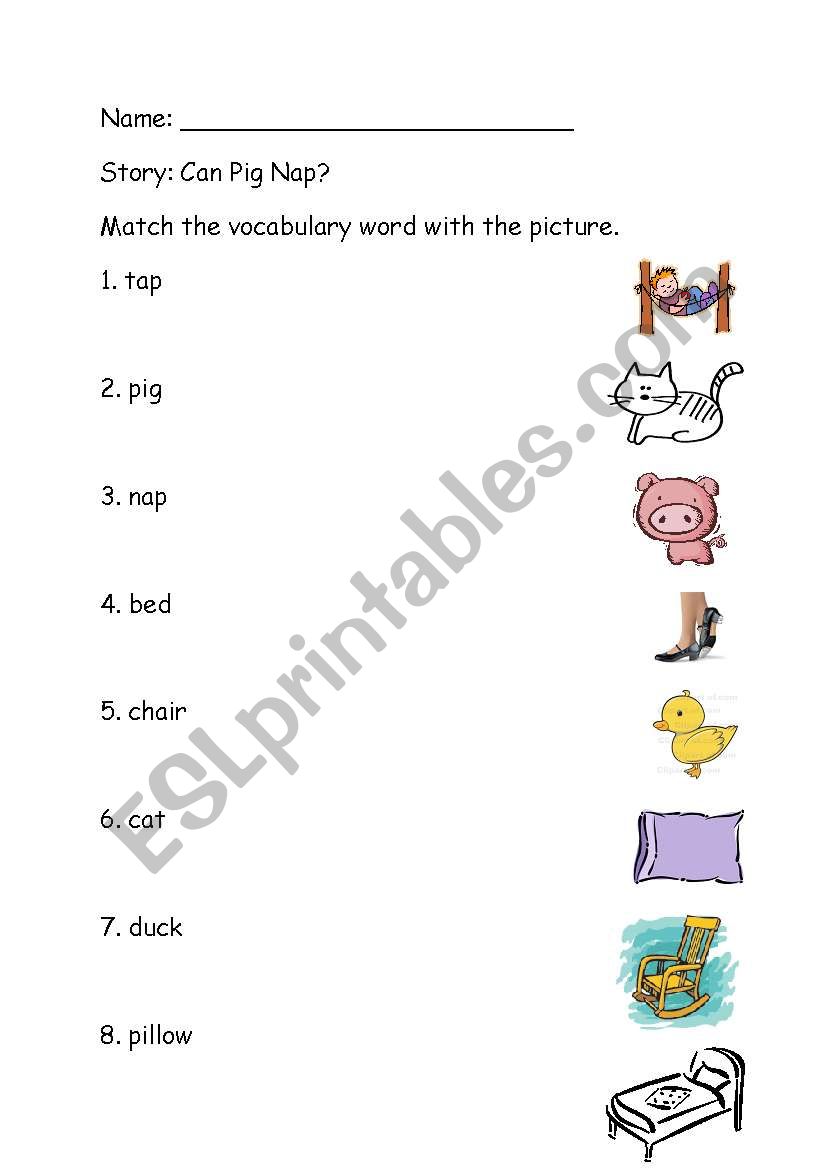 Can Pig Nap? worksheet