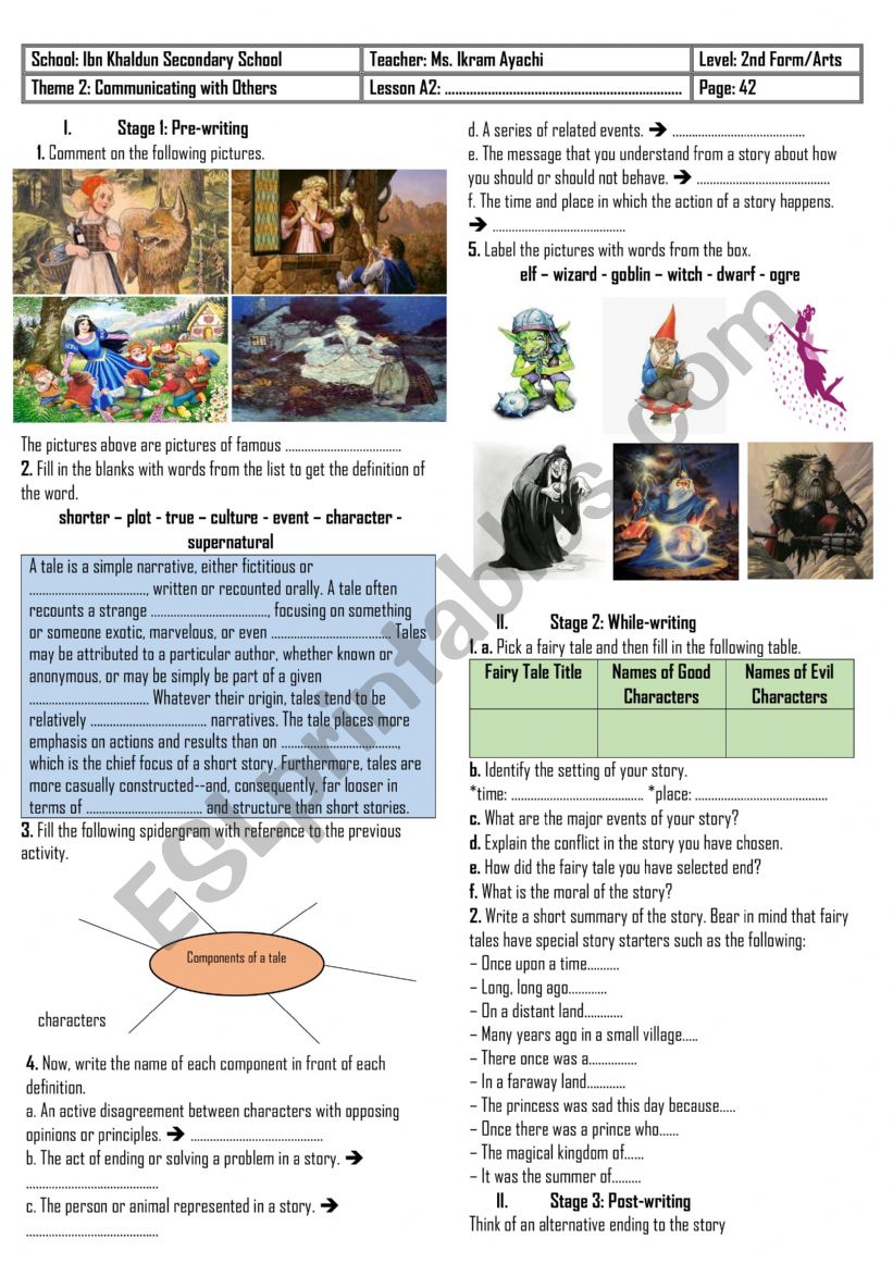 2nd Form - Lesson A2 - Fairy Tales