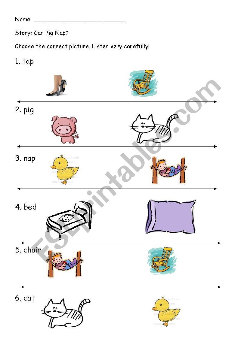 Can Pig Nap? worksheet